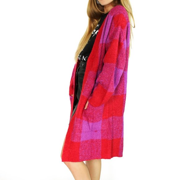 Pink and purple sweater coat - Picture 2 of 3